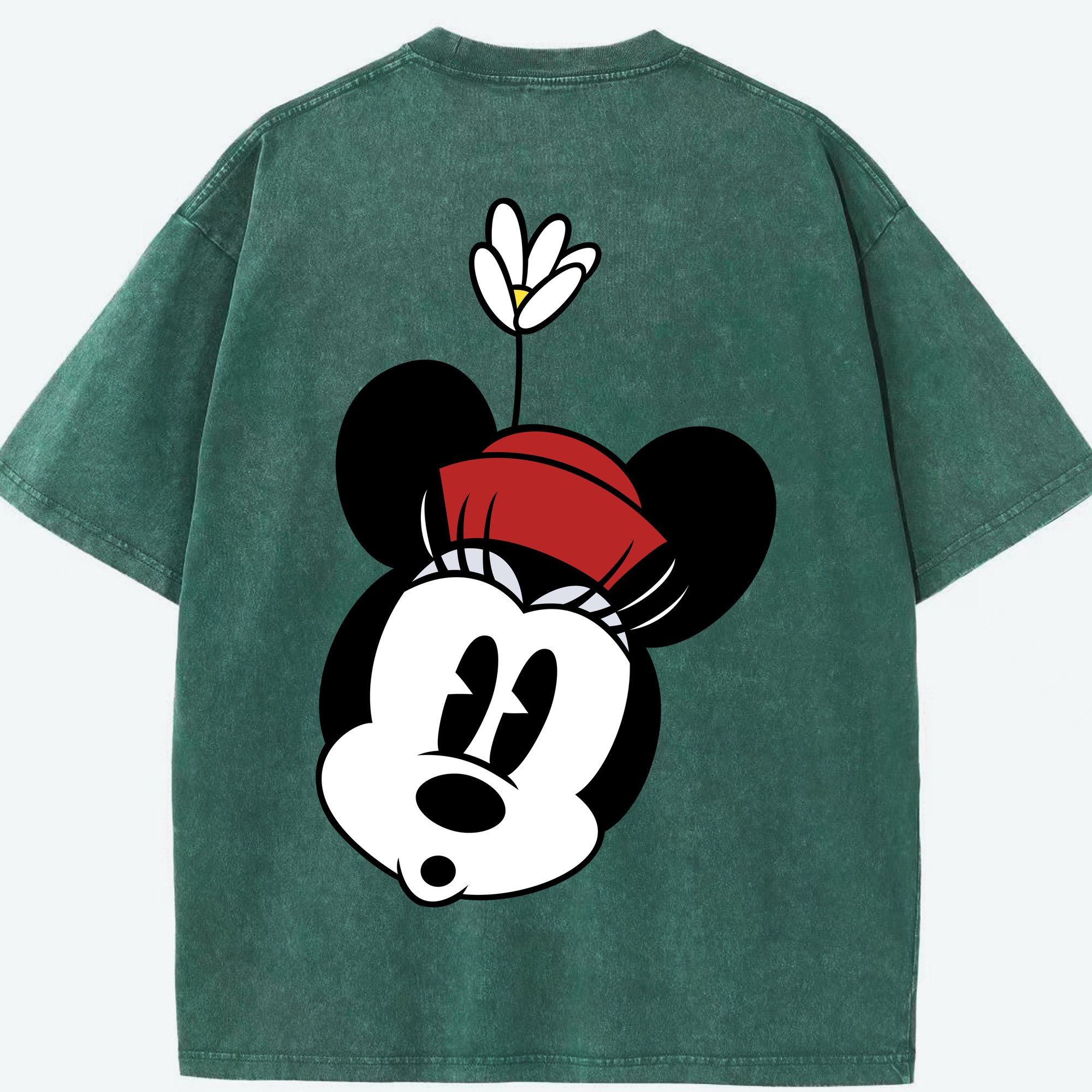（画像用） ミッキーマウス Mickey Mouse 綿100% ヴィンテージ風 半袖Tシャツ（背面プリント）